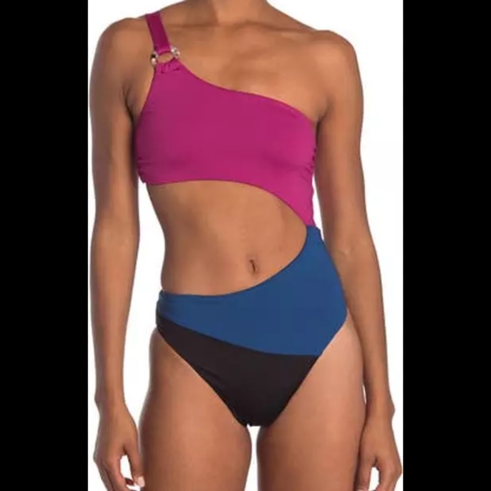 NEW The Bikini Lab Multi Color One Piece Swimsuit Small